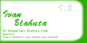 ivan blahuta business card